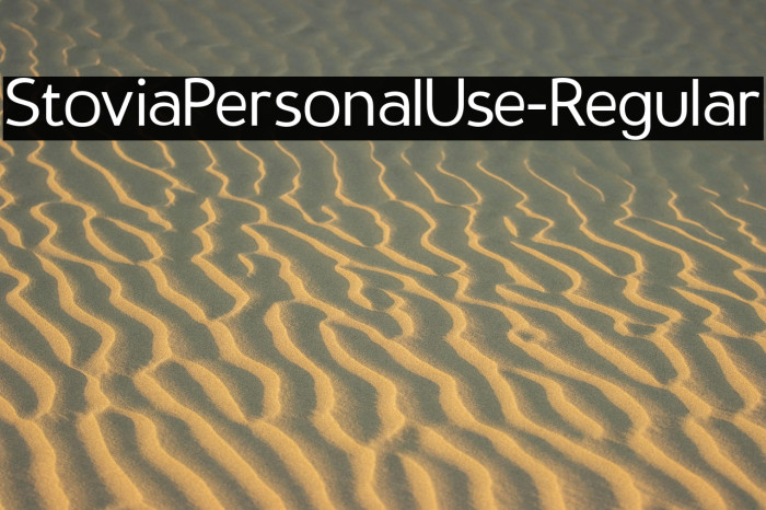 StoviaPersonalUse-Regular Example 3