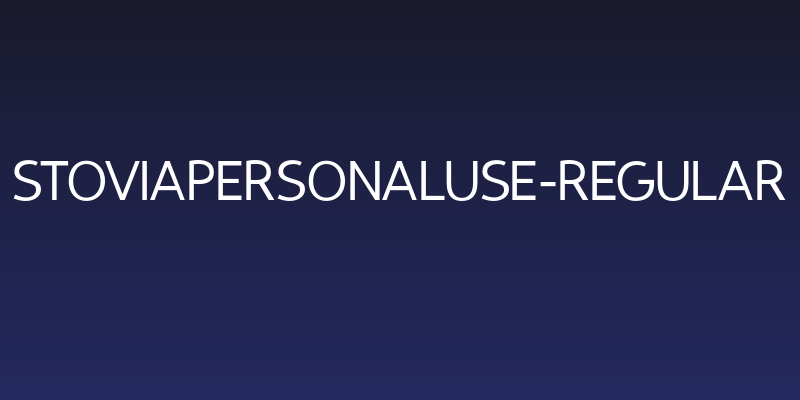 StoviaPersonalUse-Regular Social Header