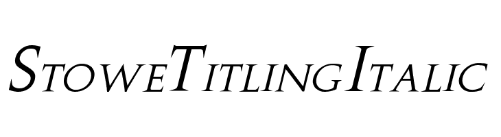 Stowe Titling Italic  नि: शुल्क फ़ॉन्ट्स डाउनलोड