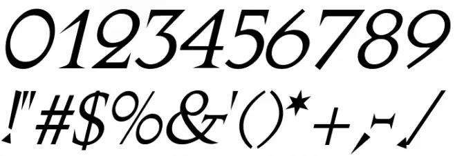 Stowe Titling Italic Font OTHER CHARS