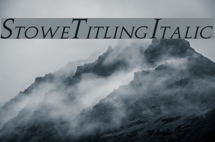 Stowe Titling Italic Example 1
