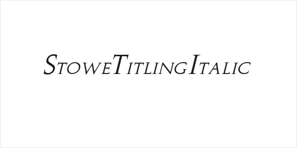 Stowe Titling Italic Logo