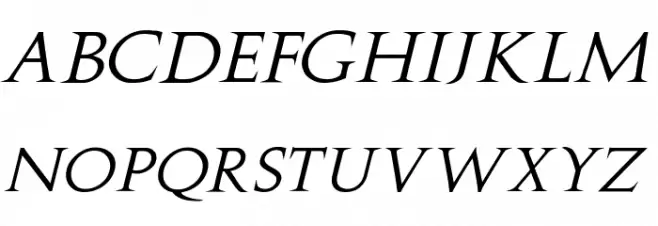 Stowe Titling Italic फ़ॉन्ट लोअरकेस