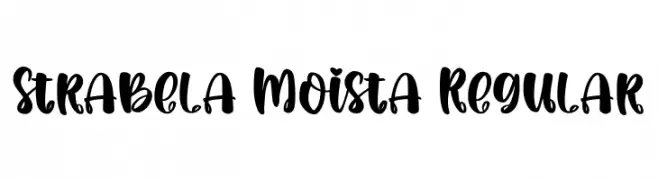 Strabela Moista Regular  नि: शुल्क फ़ॉन्ट्स डाउनलोड