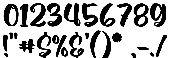Strabela Moista Regular Font OTHER CHARS