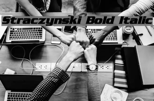 Straczynski Bold Italic Font examples