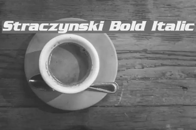 Straczynski Bold Italic Font examples
