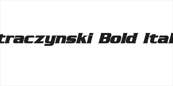 Straczynski Bold Italic Logo