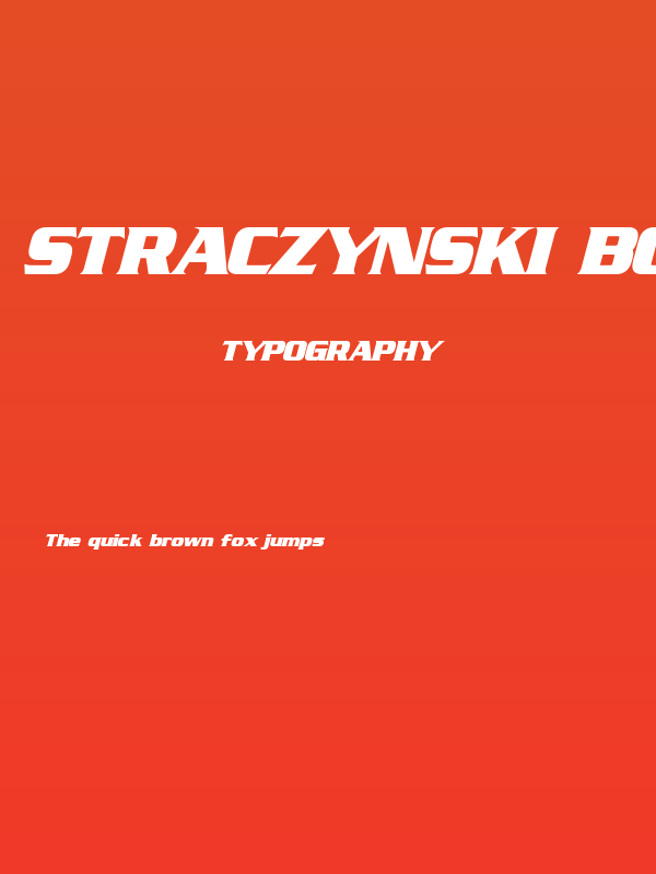 Straczynski Bold Italic Poster