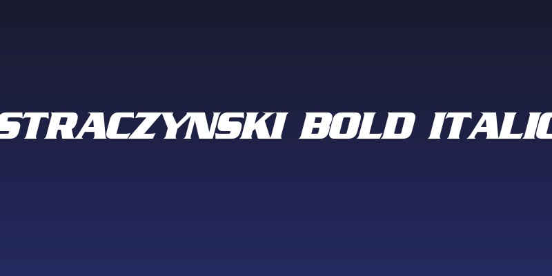 Straczynski Bold Italic Social Header