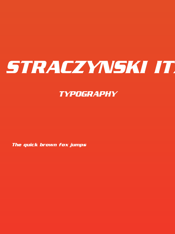 Straczynski Italic Poster
