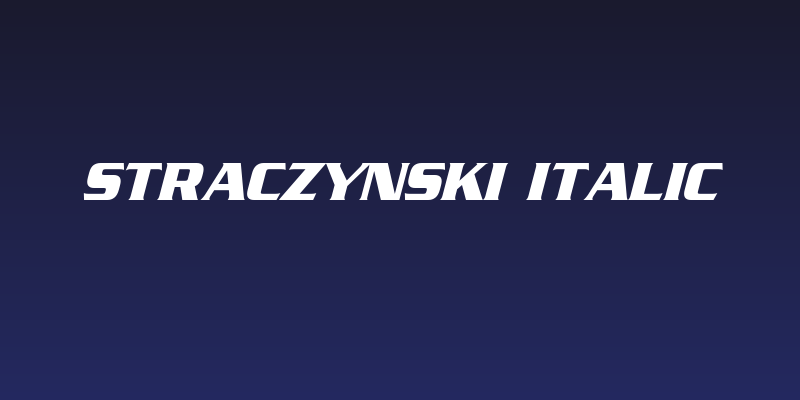 Straczynski Italic Social Header