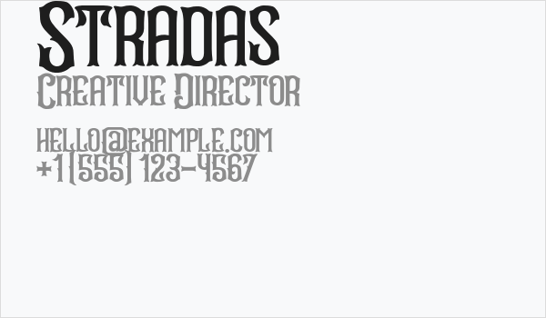 Stradas Business Card
