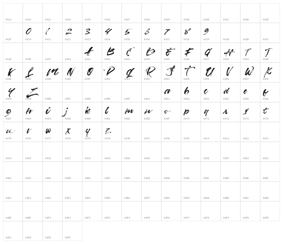 Strade Eqrem FREE Character Map