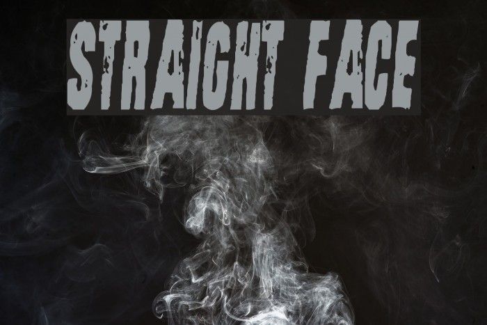 Straight Face Font examples