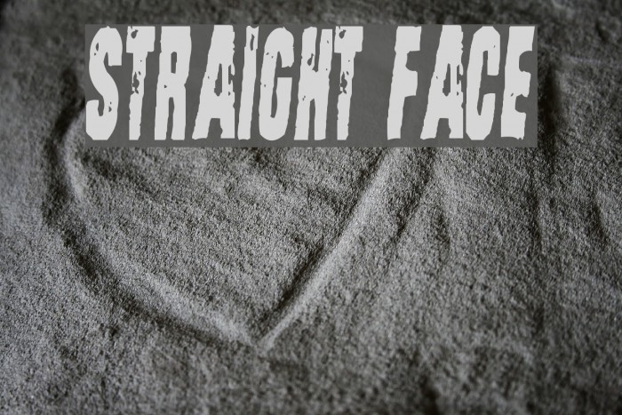 Straight Face Font examples