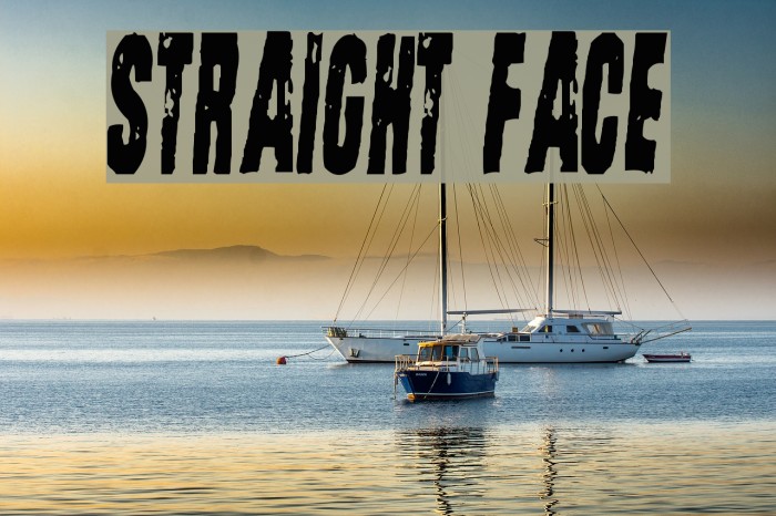 Straight Face Font examples