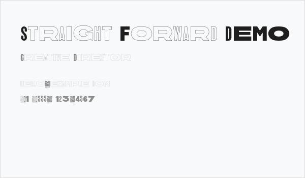 Straight Forward DEMO Business Card
