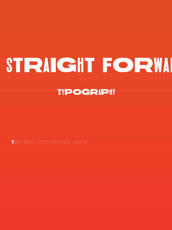 Straight Forward DEMO Poster