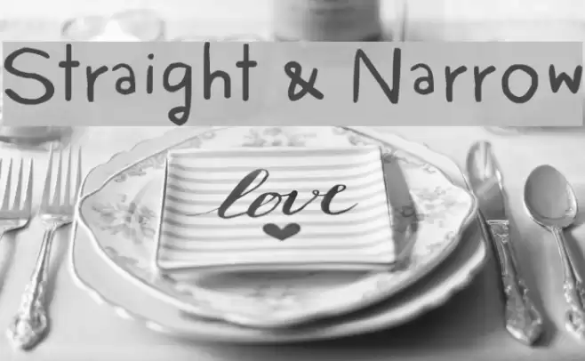 Straight & Narrow Font examples