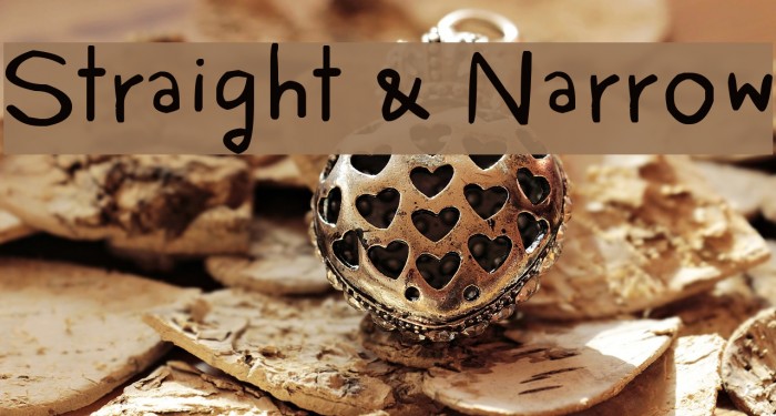 Straight & Narrow Font examples