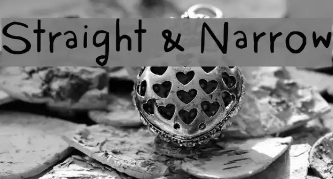Straight & Narrow Font examples