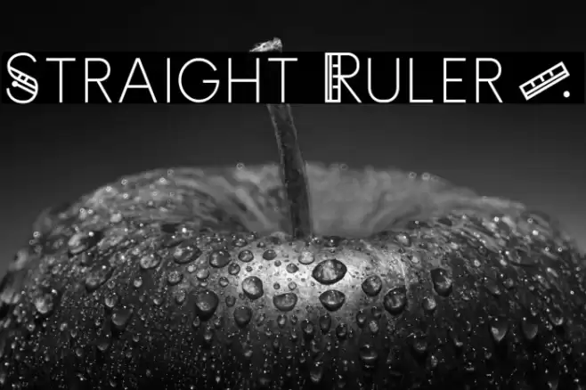 Straight Ruler~ Font examples
