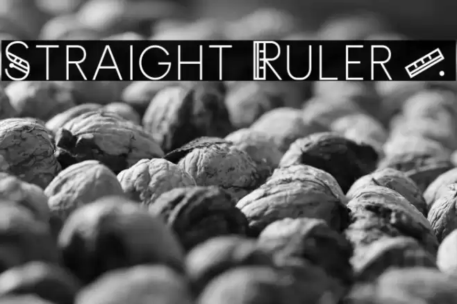 Straight Ruler~ Font examples