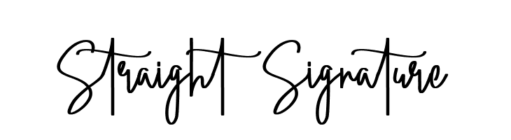 Straight Signature  Free Fonts Download