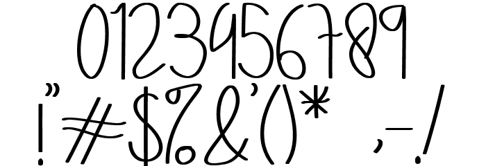 Straight Signature Font OTHER CHARS