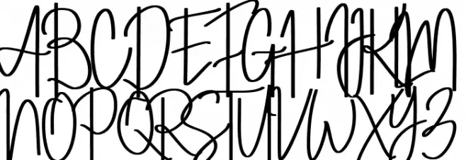 Straight Signature 字体 大写