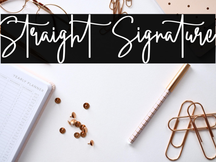 Straight Signature Example 3