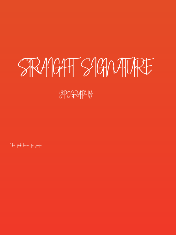 Straight Signature Poster