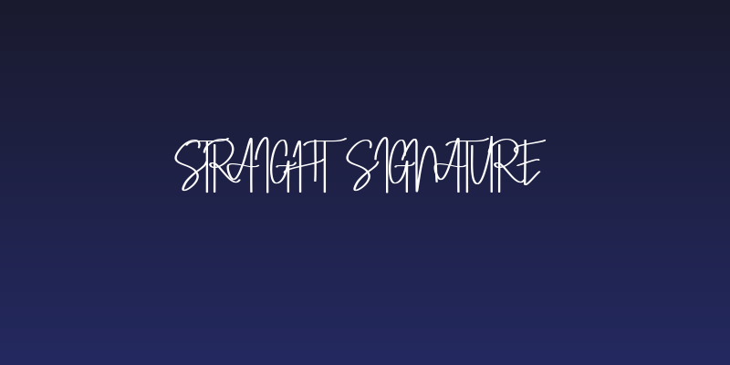 Straight Signature Social Header
