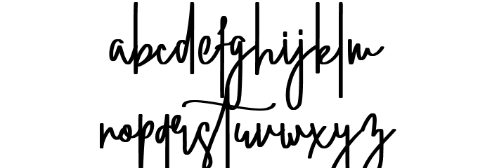 Straight Signature Font LOWERCASE