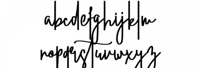 Straight Signature Font LOWERCASE