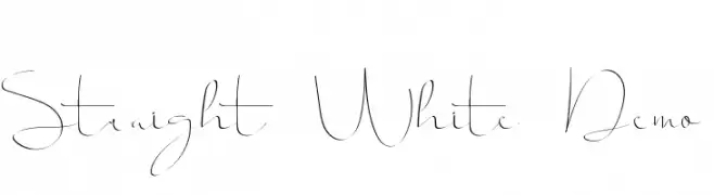 Straight White Demo  नि: शुल्क फ़ॉन्ट्स डाउनलोड