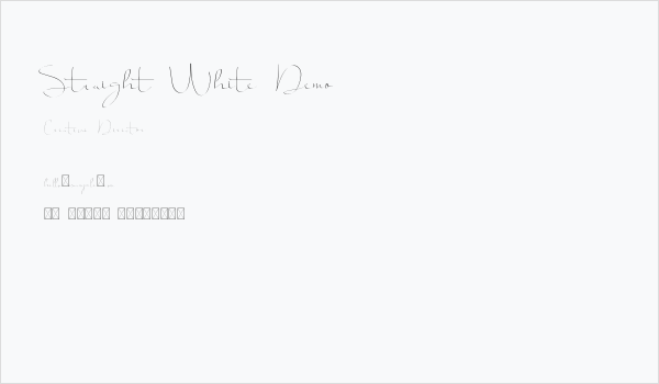 Straight White Demo Business Card