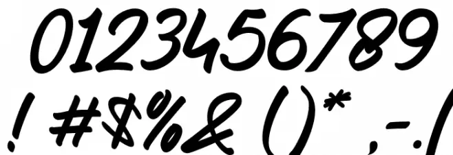 Straight Font OTHER CHARS