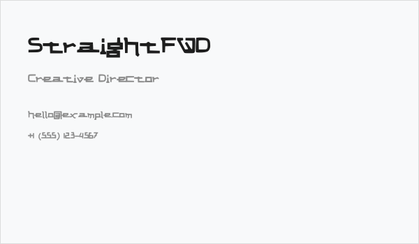 StraightFWD Business Card