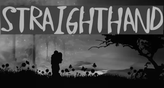 StraightHand Font examples