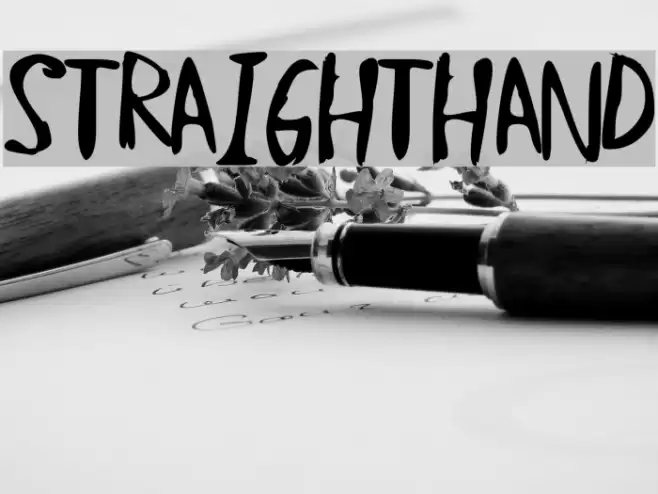 StraightHand Font examples