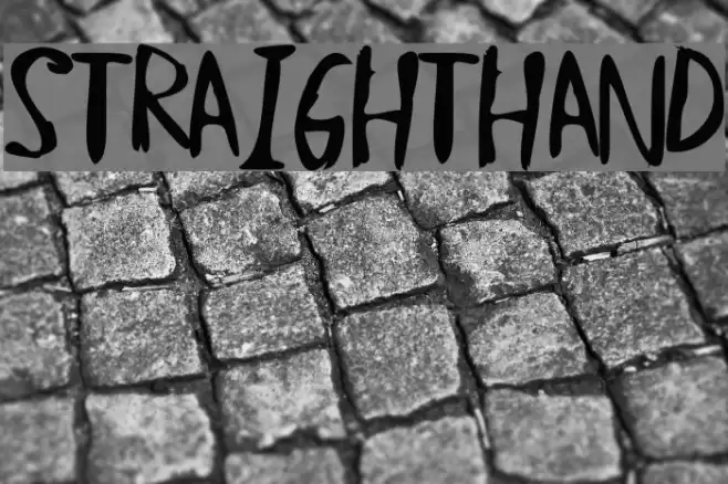 StraightHand Font examples