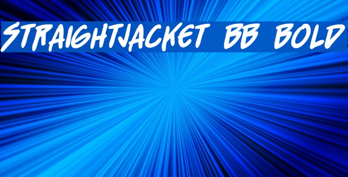 StraightJacket BB Bold Font examples