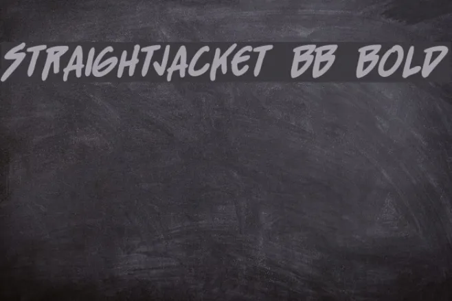 StraightJacket BB Bold Example 3