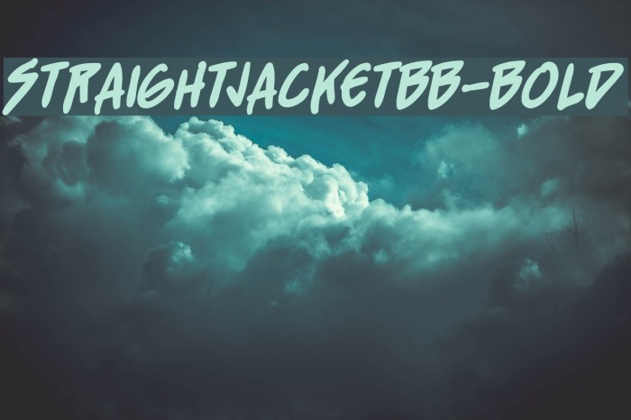 StraightJacketBB-Bold Font examples