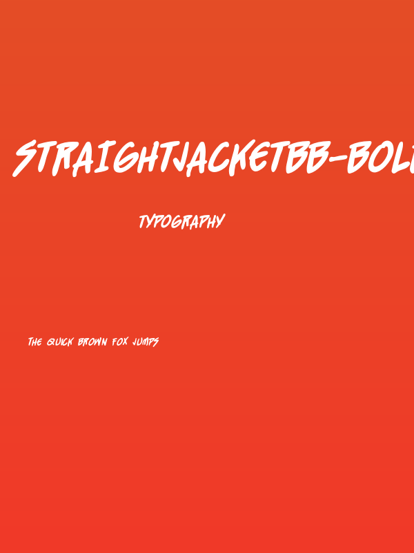StraightJacketBB-Bold Poster