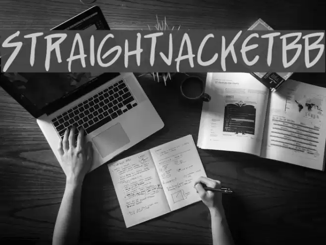 StraightJacketBB Font examples