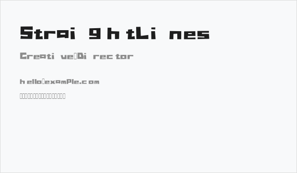 StraightLines Business Card