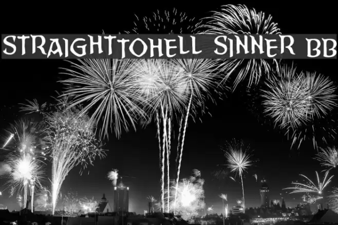 StraightToHell Sinner BB フォント examples